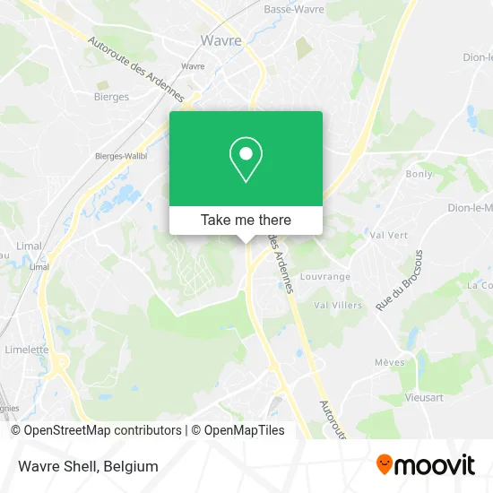 Wavre Shell map