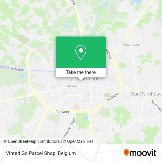 Vinted Go Parcel Shop map