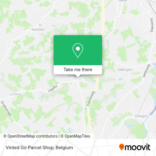 Vinted Go Parcel Shop map