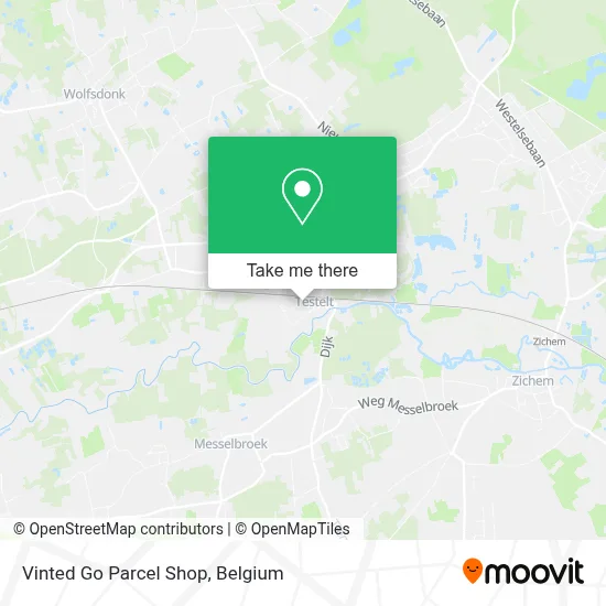Vinted Go Parcel Shop map