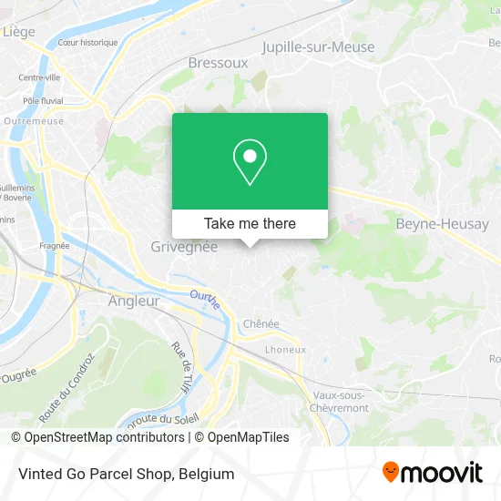 Vinted Go Parcel Shop map