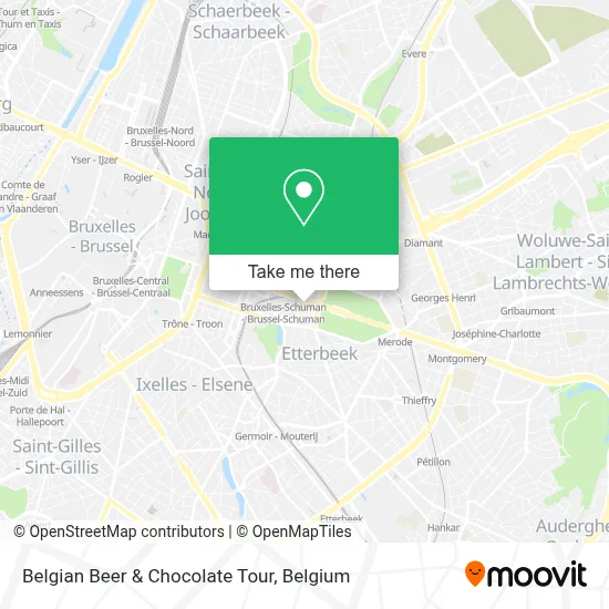 Belgian Beer & Chocolate Tour map