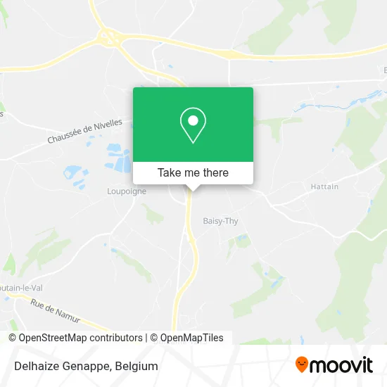 Delhaize Genappe map