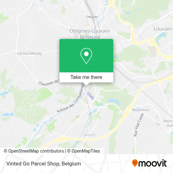 Vinted Go Parcel Shop map