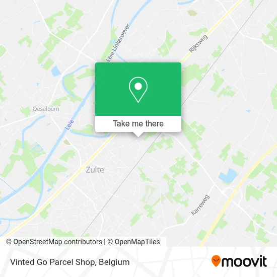 Vinted Go Parcel Shop map