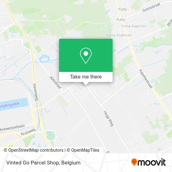 Vinted Go Parcel Shop map