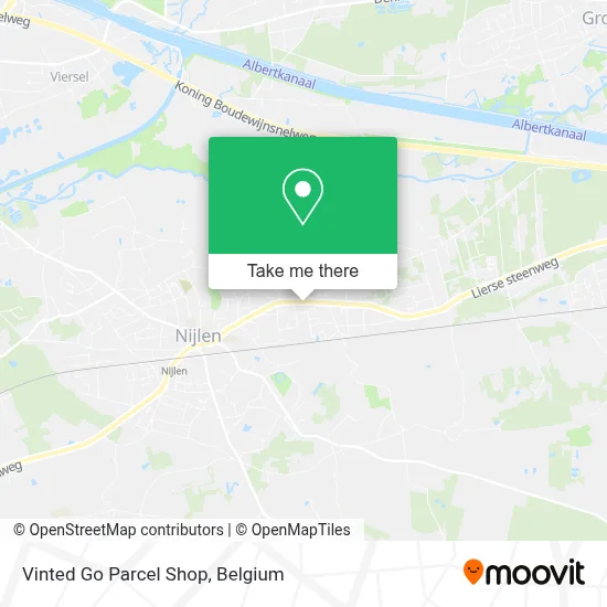 Vinted Go Parcel Shop map