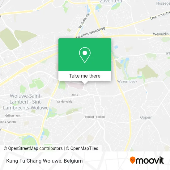Kung Fu Chang Woluwe map