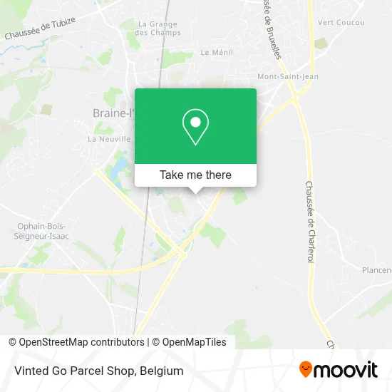 Vinted Go Parcel Shop map