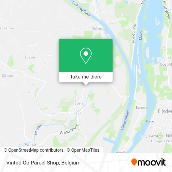 Vinted Go Parcel Shop map