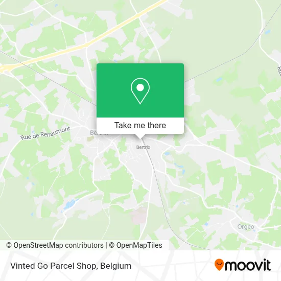 Vinted Go Parcel Shop map
