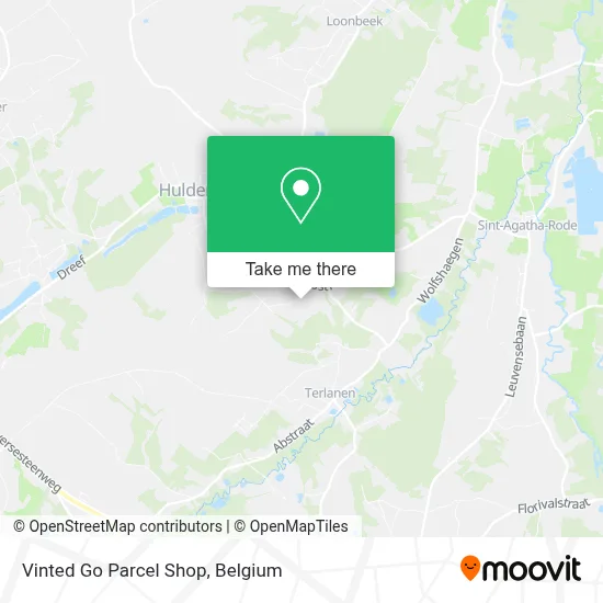 Vinted Go Parcel Shop map
