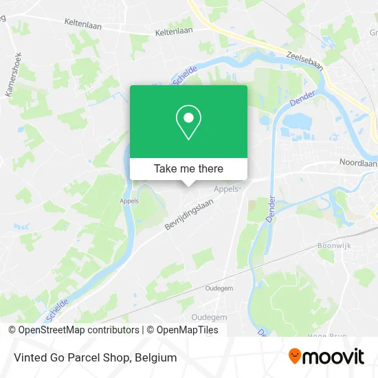 Vinted Go Parcel Shop map