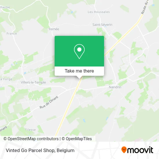Vinted Go Parcel Shop map