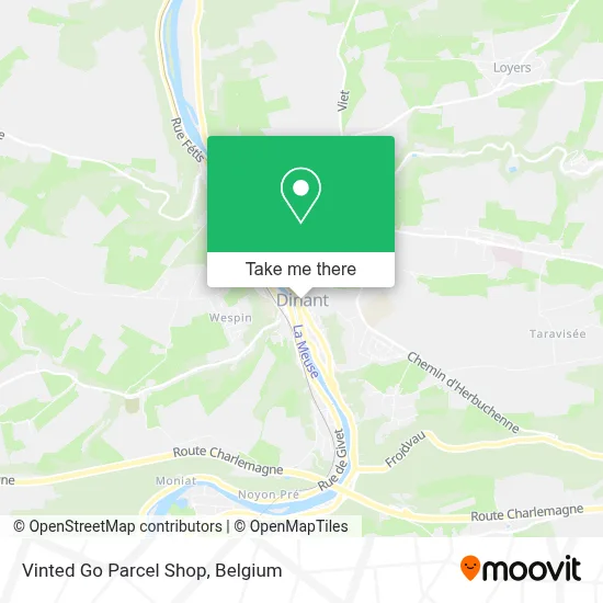 Vinted Go Parcel Shop map