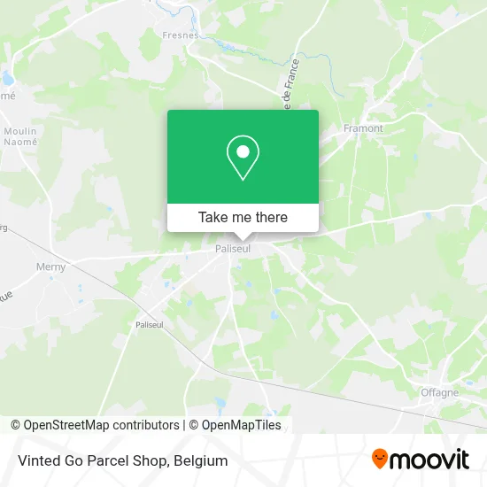 Vinted Go Parcel Shop map