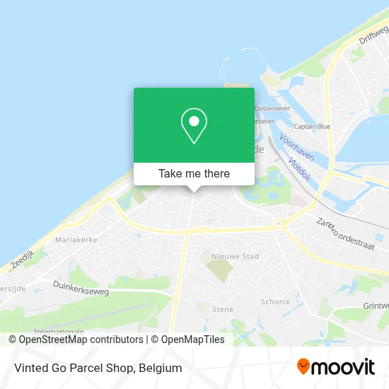 Vinted Go Parcel Shop map