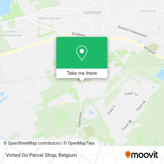 Vinted Go Parcel Shop map