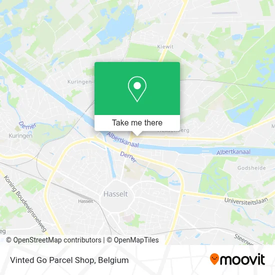 Vinted Go Parcel Shop map