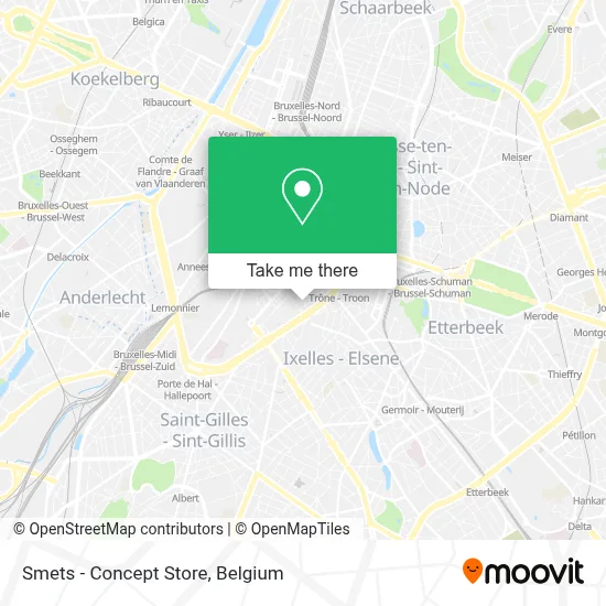 Smets - Concept Store map