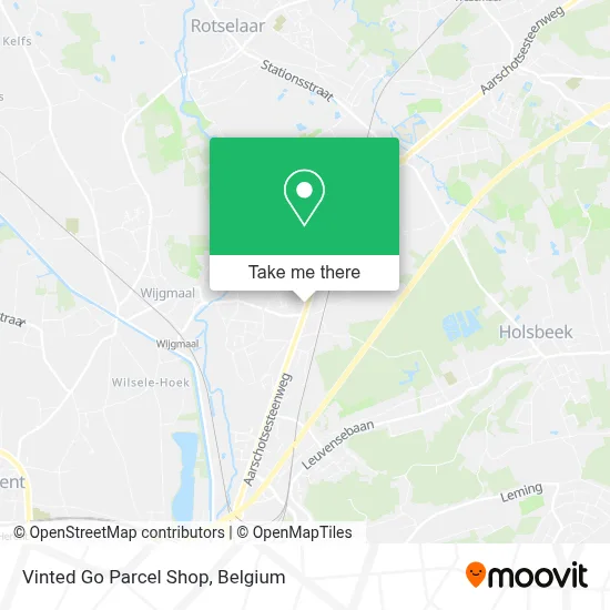 Vinted Go Parcel Shop map