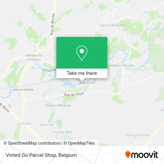 Vinted Go Parcel Shop map