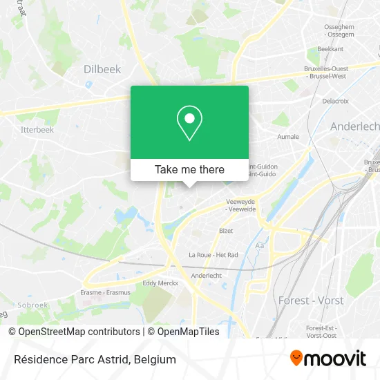 Résidence Parc Astrid map