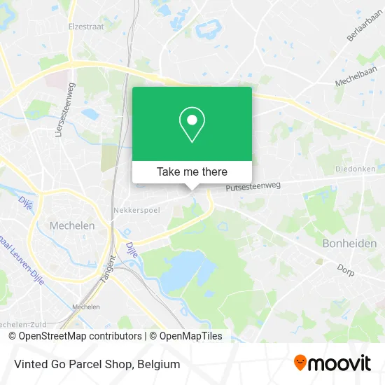Vinted Go Parcel Shop map