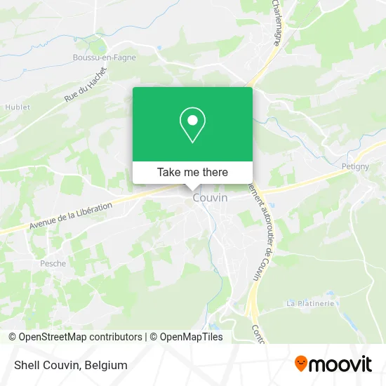 Shell Couvin map