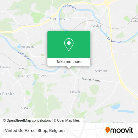 Vinted Go Parcel Shop map