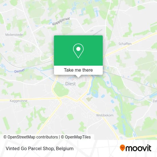 Vinted Go Parcel Shop map