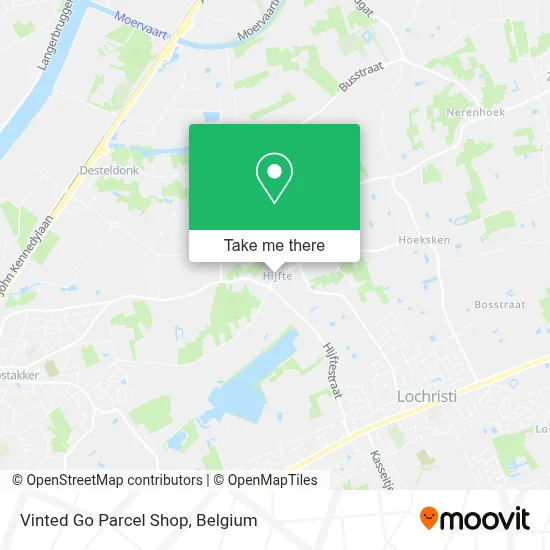 Vinted Go Parcel Shop map