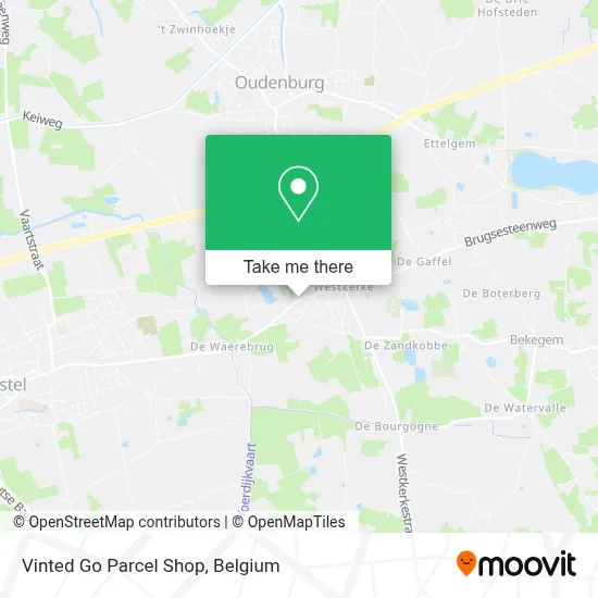 Vinted Go Parcel Shop map