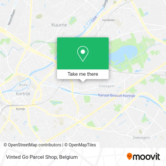 Vinted Go Parcel Shop map
