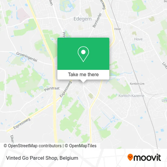 Vinted Go Parcel Shop map