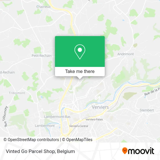 Vinted Go Parcel Shop map