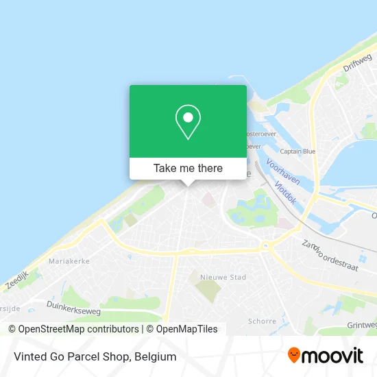 Vinted Go Parcel Shop map