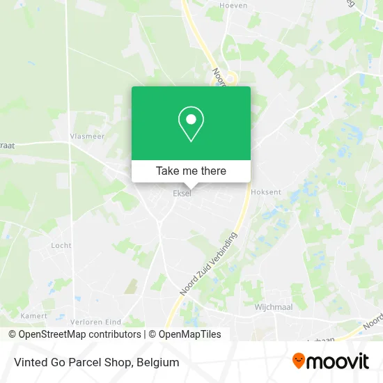 Vinted Go Parcel Shop map