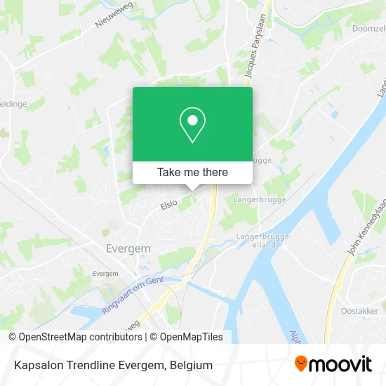 Kapsalon Trendline Evergem map