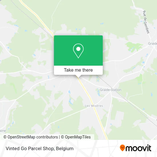 Vinted Go Parcel Shop map