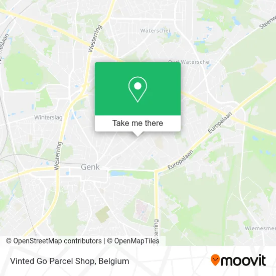 Vinted Go Parcel Shop map