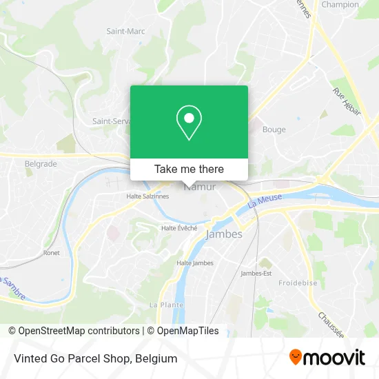Vinted Go Parcel Shop map