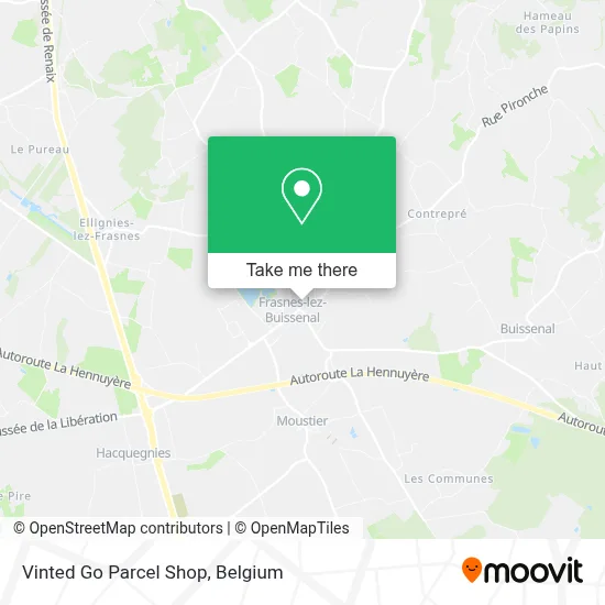 Vinted Go Parcel Shop map
