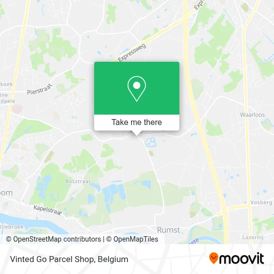 Vinted Go Parcel Shop map