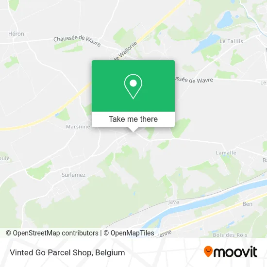 Vinted Go Parcel Shop map