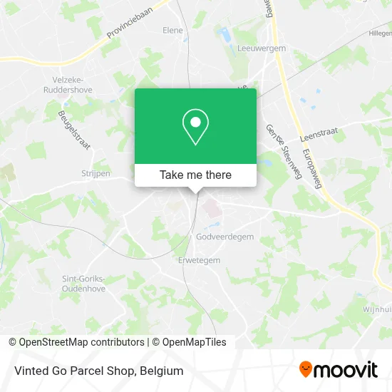Vinted Go Parcel Shop map