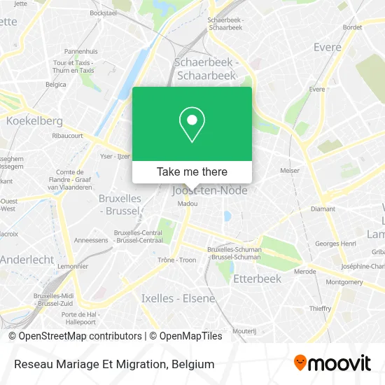 Reseau Mariage Et Migration map
