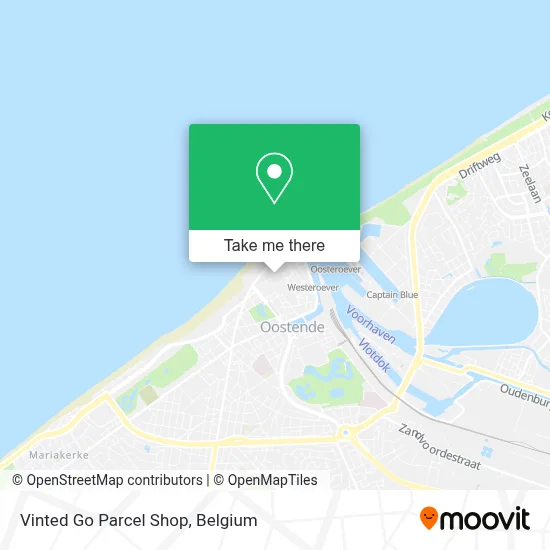 Vinted Go Parcel Shop map