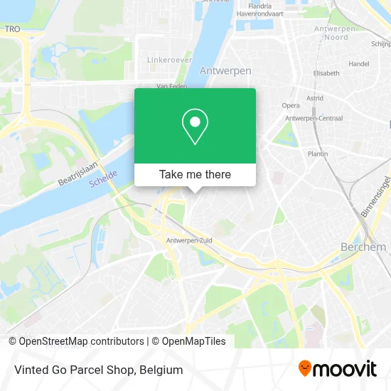 Vinted Go Parcel Shop map