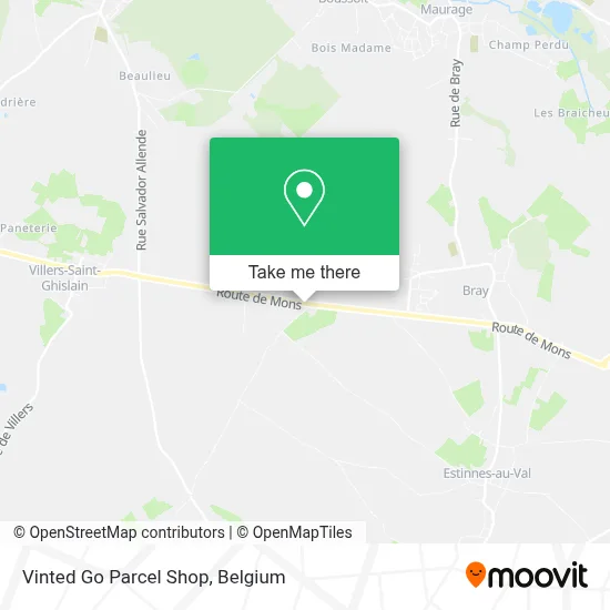 Vinted Go Parcel Shop map